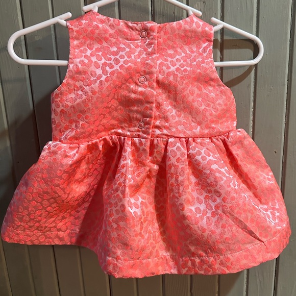 Pink Sleeveless Baby Dress with Hand-Stitched Flower & Bead Detail 🌸 - Picture 4 of 6